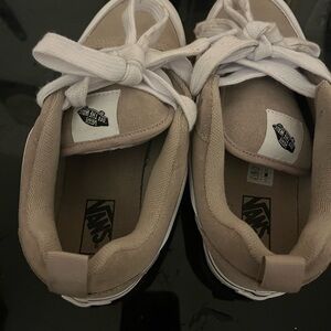 Vans Tan and White Casual Sneakers